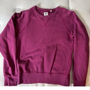 UNIQLO Women’s XS Raspberry Purple Cotton Crewneck Sweatshirt